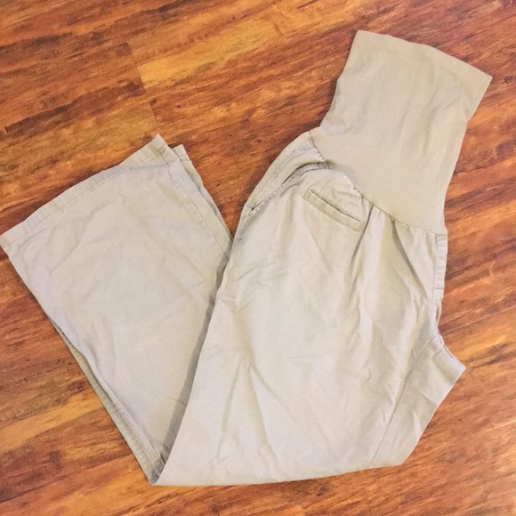 motherhood maternity khaki pants - Picture 2 of 8